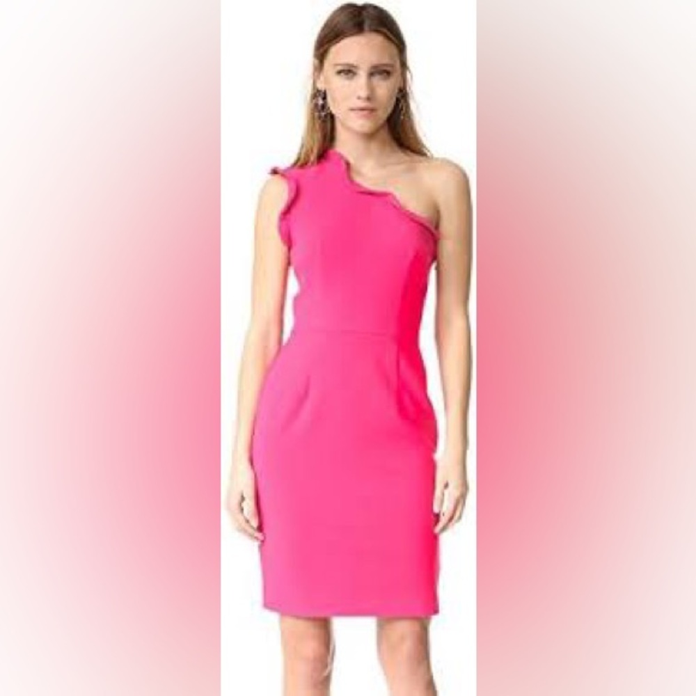 NWT BLACK HALO Ruffled Single Shoulder Dress
